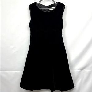 Helena Black velvet sleeveless event dress with bow formal holiday size 8 NWT